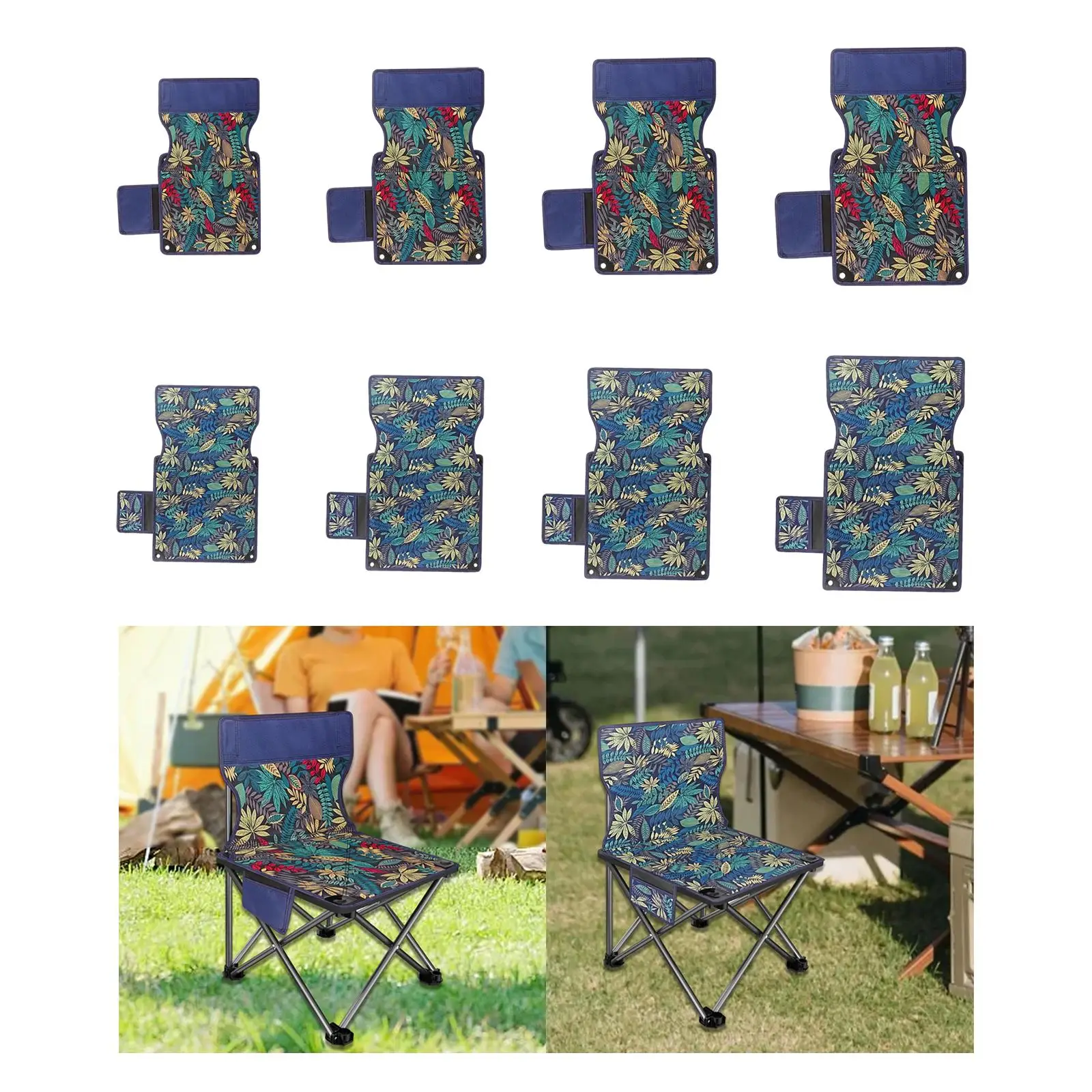 

Сменная ткань для походного кресла, многофункциональная, с боковым карманом, портативный чехол для пляжа, походов, спорта, пикника на открытом воздухе