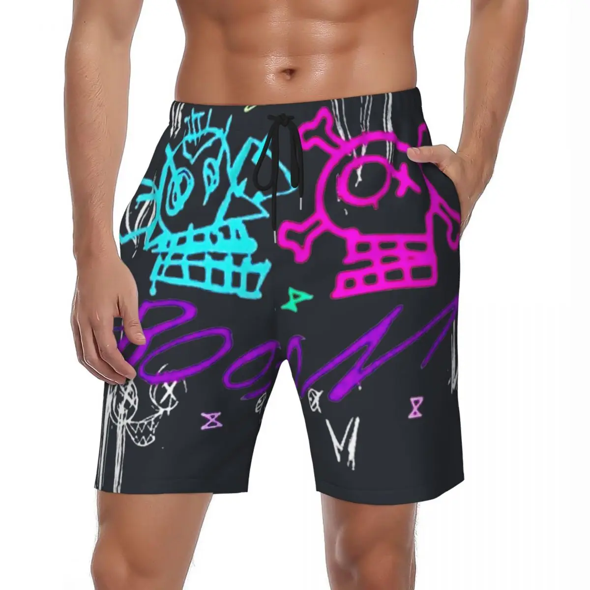 

Swimwear Arcane League Of Legends Board Shorts Summer Cartoon Television Board Short Pants Men Sports Surf Quick Dry Swim Trunks
