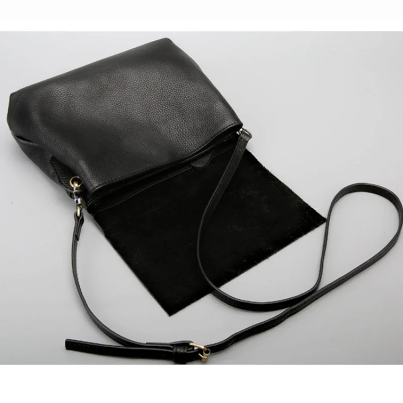 New multi-layer storage shoulder and crossbody bag made of top-grade cowhide