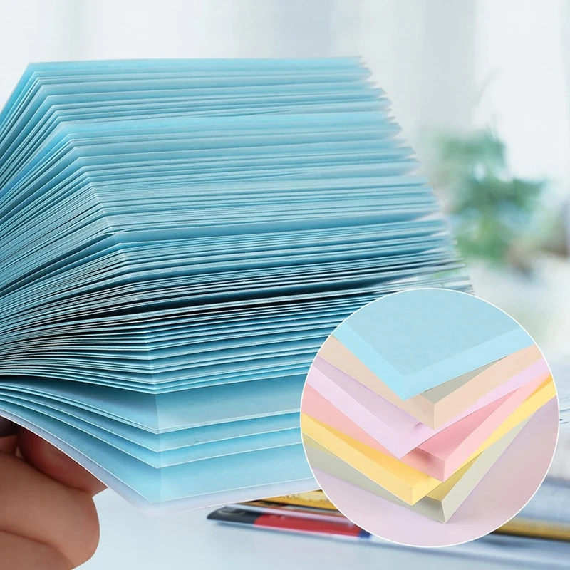 Super Sticky Notes, Eco-Friendly, Portátil, Perfeito, Perfeito, Morandi Colors, Bulk Pack, 12 pcs