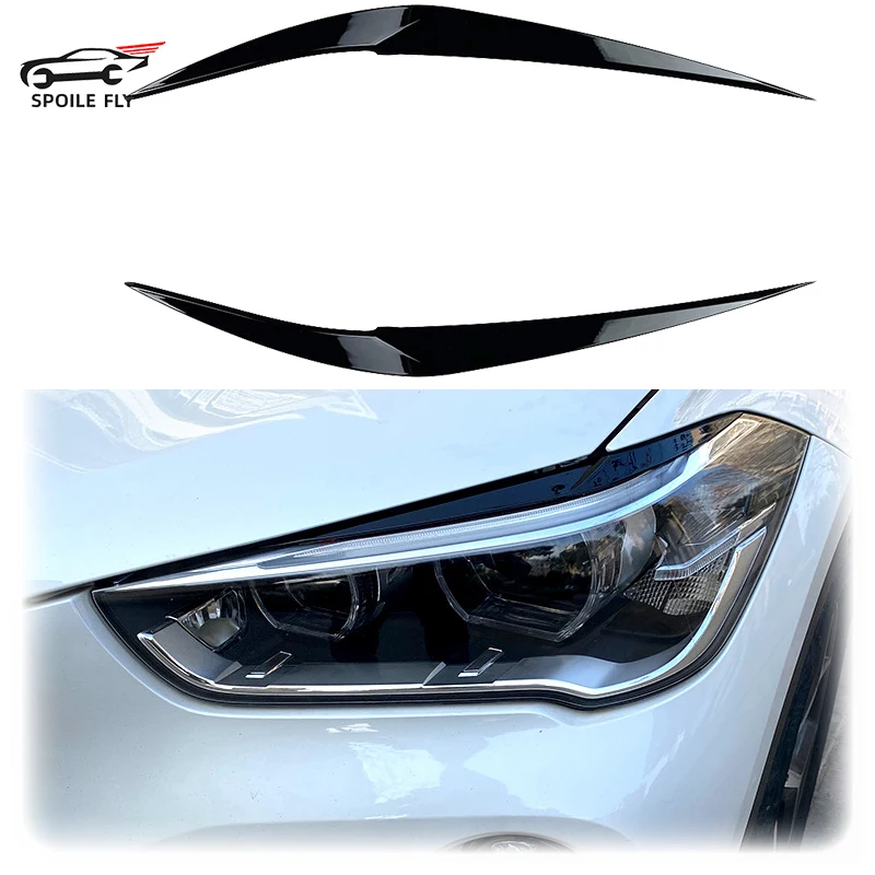 

2015 To 2022 For BMW X1 F48 18i 18d 20i 20d 25i 25d 125e x-DriveEvil Headlight Eyebrows Headlamp Eyelid Car Sticker Trim Cover