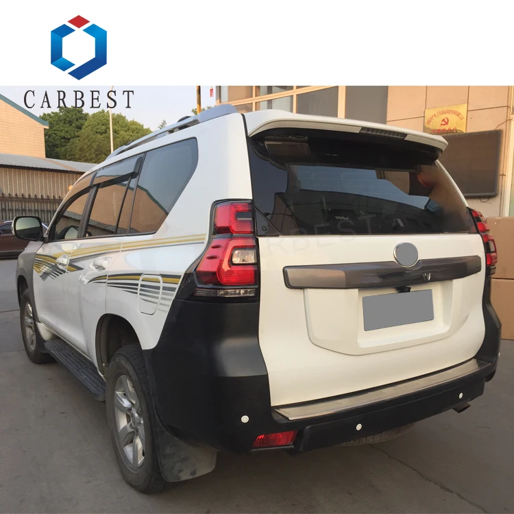 BR CARBEST جودة عالية 2010-2017 إلى 2018 ترقية طقم الجسم المصد الخلفي الباب الخلفي مصنوع من بلاستيك ABS المتين لسيارة Land Cruiser Pra