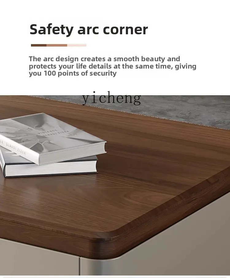 

LX Coffee Table Walnut Wood Coffee Table and TV Cabinet Set for Living Room Home Use