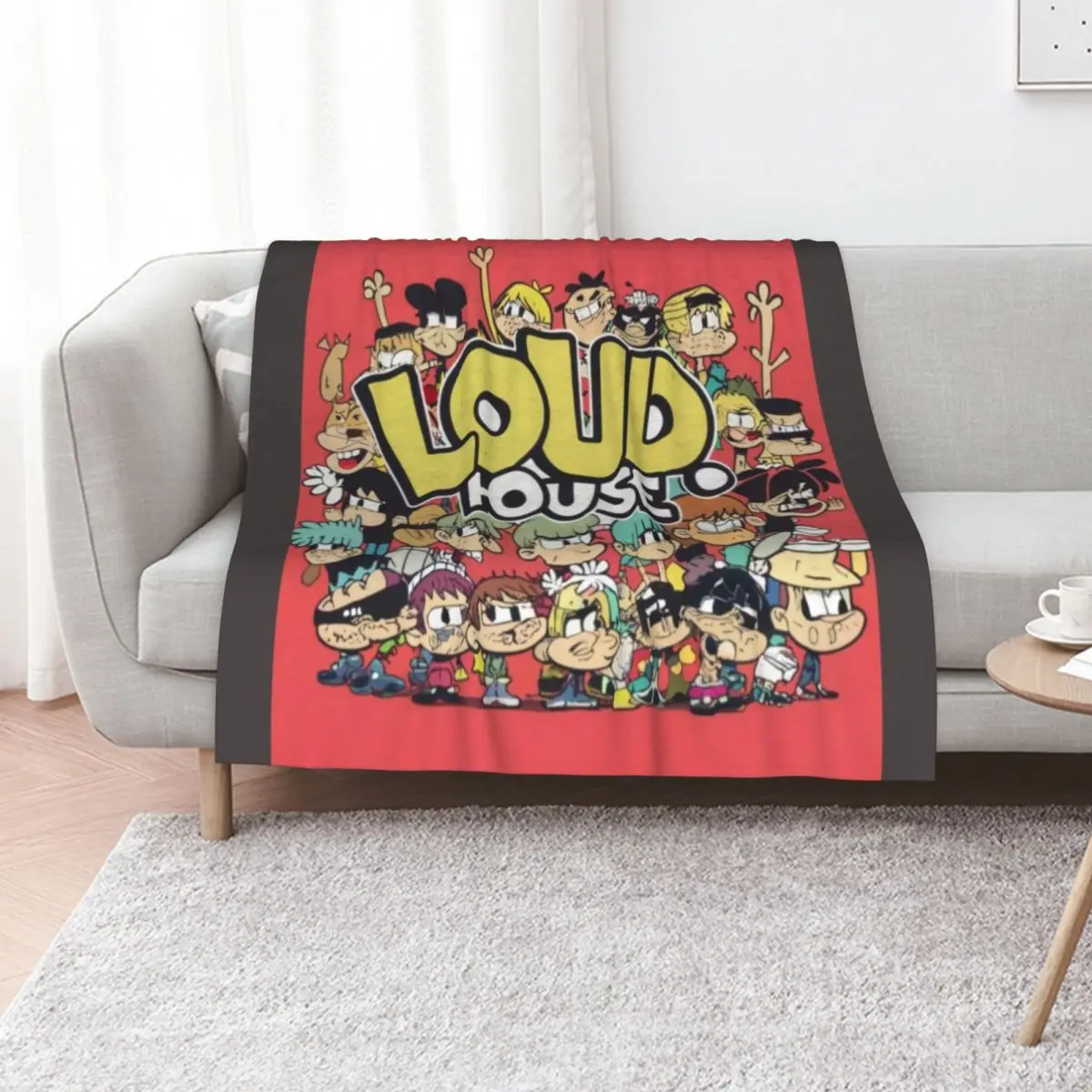 Loud House Throw Blanket Cozy Sofa Blanket for TV Watching Napping
