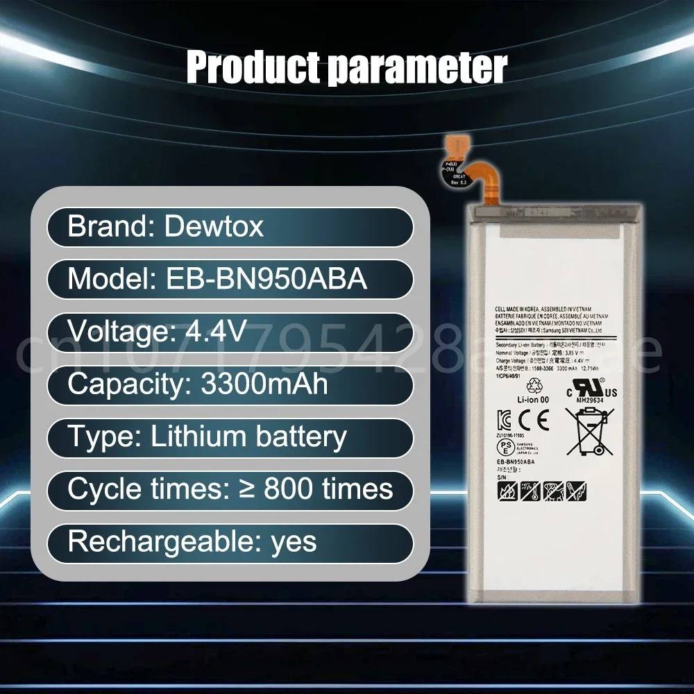 삼성 갤럭시 S8 G9508 G9500 G950U SM-G9508 프로젝트 드림용 정품 교체 배터리 EB-BG950ABA
