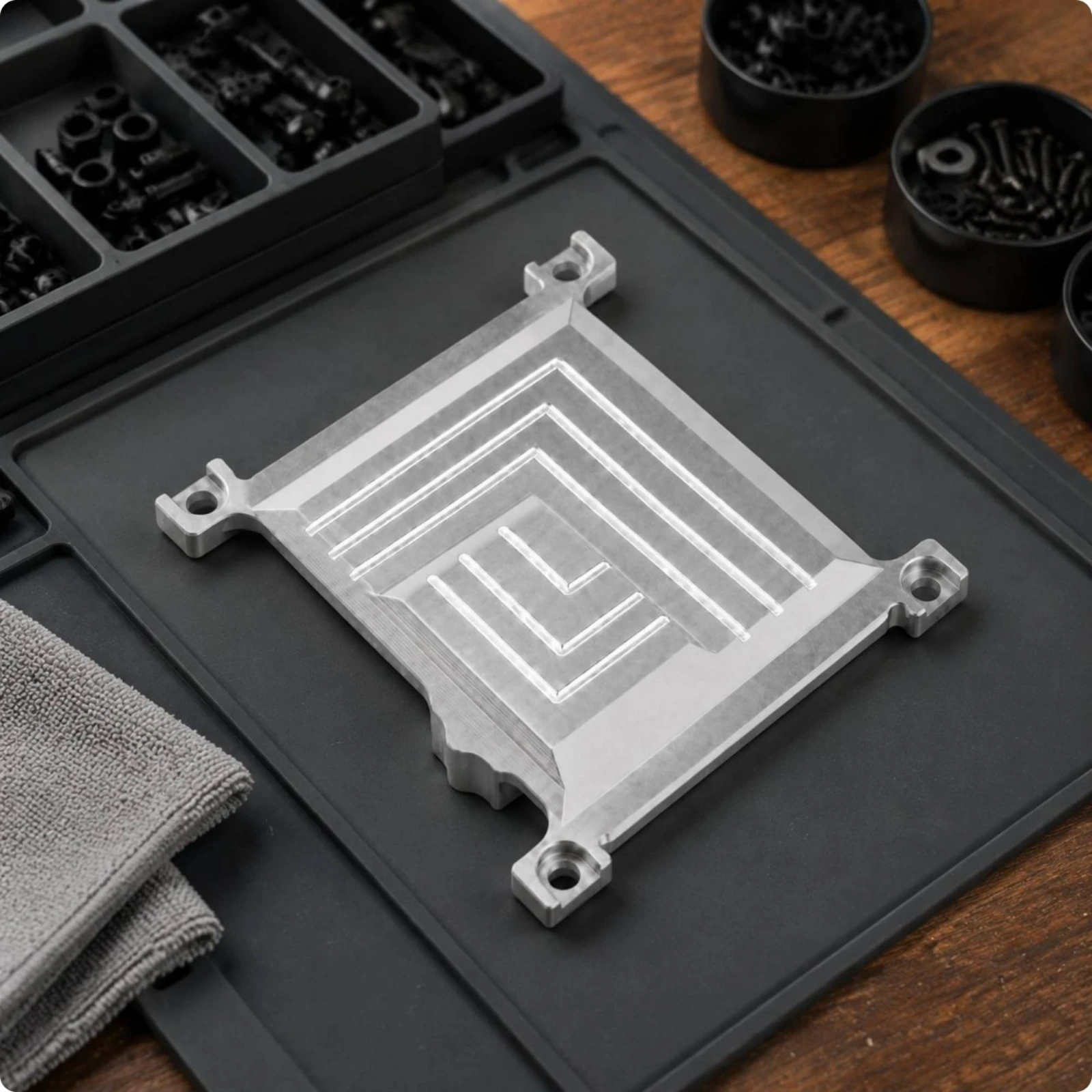 Aluminum Gearbox Base Anodized Finish RC Gearbox Base Plate Gearbox Bottom Plate Sturdy Drivetrain Mount Easy to Install