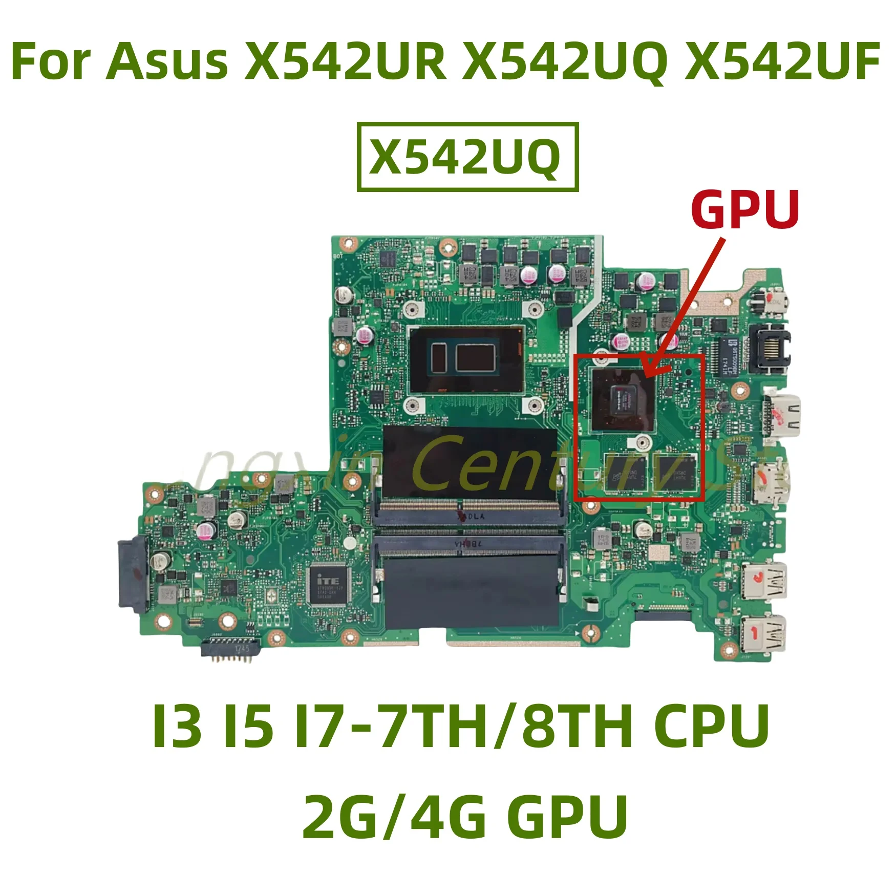 X542UQ motherboard for Asus X542UR X542UQ X542UF X542URR A580U X542UNT X542UQR Laptop with I3 I5 I7-7TH/8TH CPU 2G/4G GPU