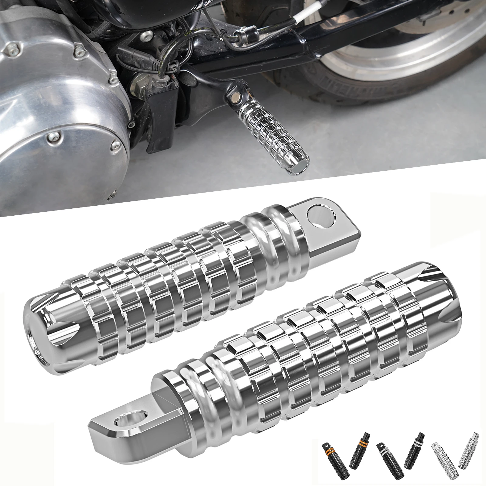 NICECNC Passenger Footpegs Footrests for Harley 1200 Forty Eight Seventy Two Iron 883 XL883N XL1200NS 1200 Super Low XL1200T