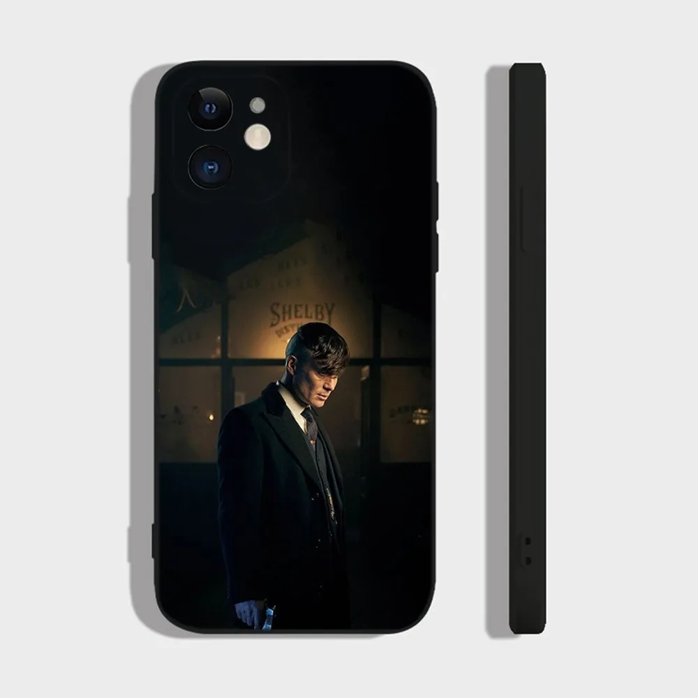 P-PeakyS T-Thomas Shelby Blinders Phone Case For iPhone 16,15,14,13,12,11 Plus,Pro,Max,XR,XS,X,7,8 Plus,SE,Mini Silicone Soft