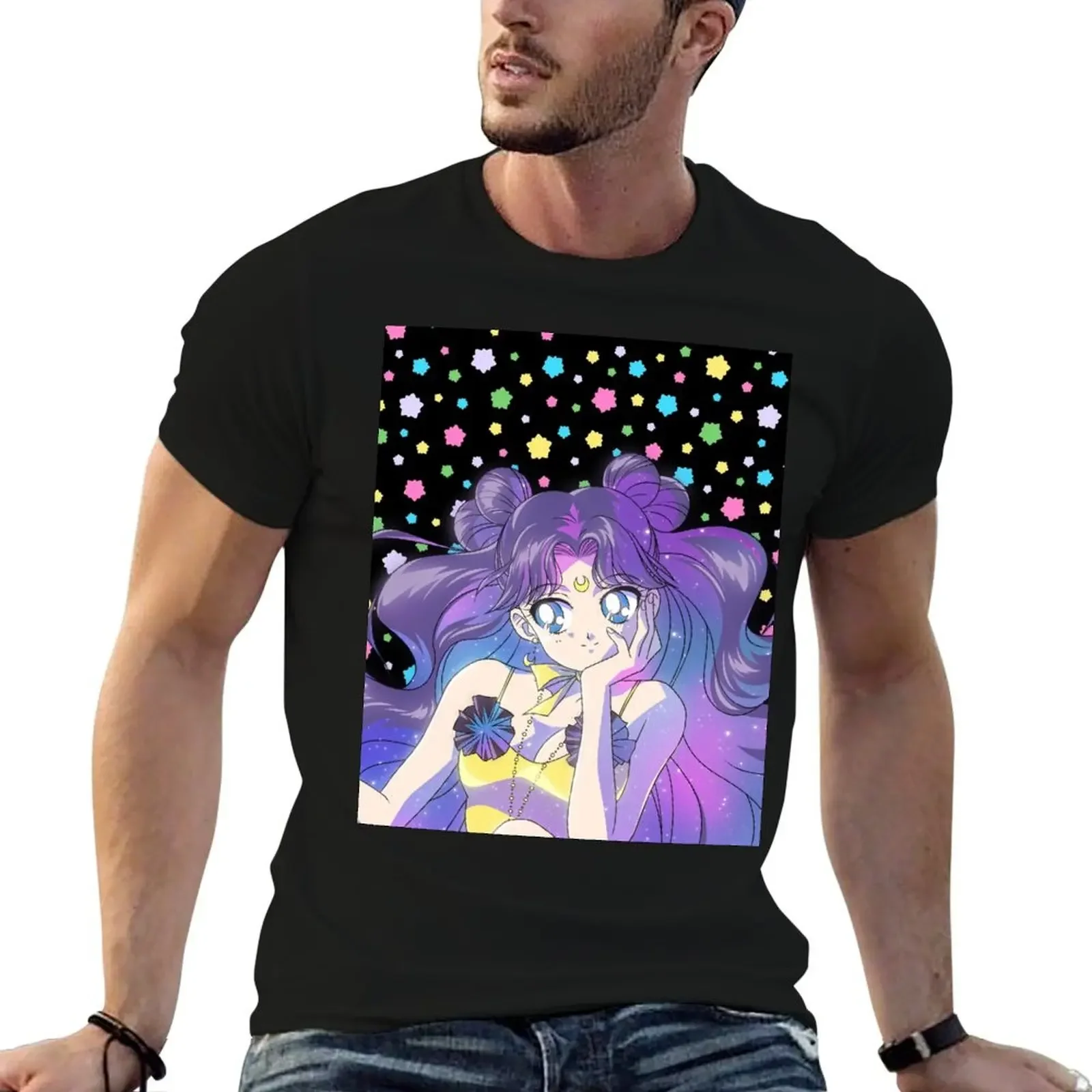 

Human Luna T-Shirt kawaii clothes oversize t-shirts man anime aesthetic clothes mens graphic t-shirts pack