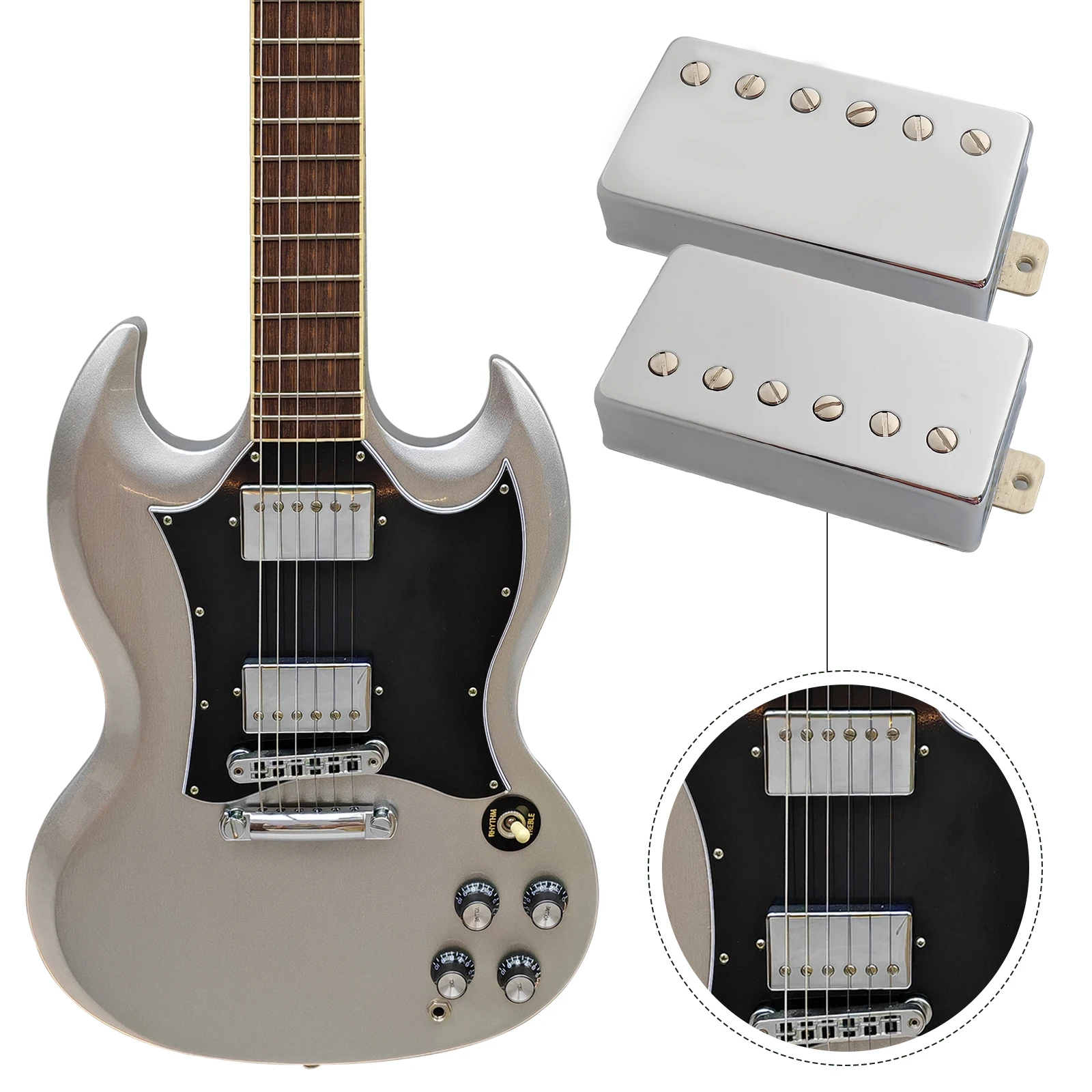 Phrilam مخرج عالي Alnico5 LP جيتار هامبوكر بيك اب 4-موصلات ملحقات جيتار كهربائي لنمط Les Paul SG