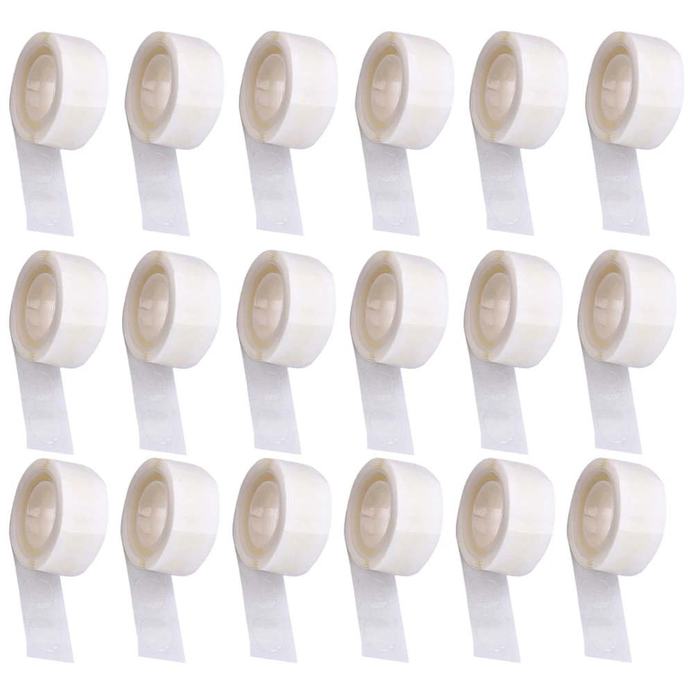 

Transparent Dot Glue 18 Rolls Round Stickers Labels Clear Dots for Toddlers Circle Stickers Self Adhesive Easy to Use Home