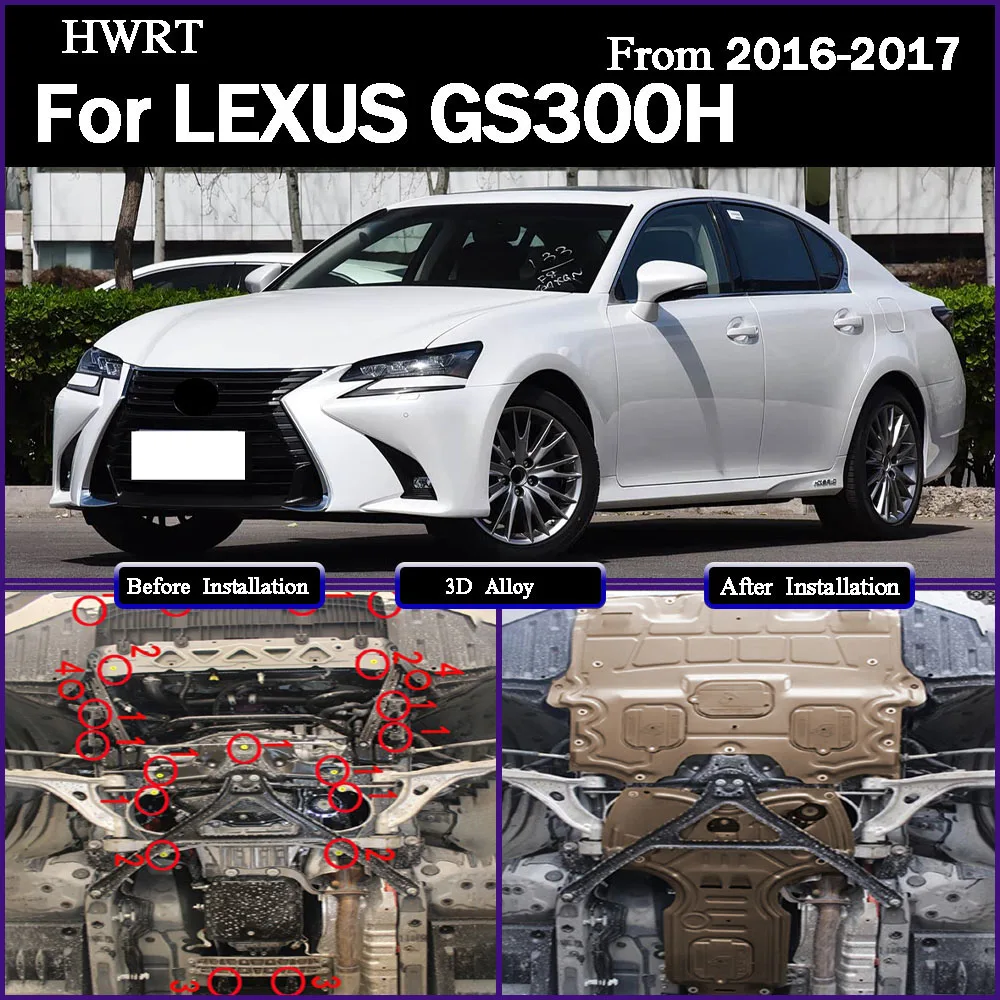 

Higher Quality For LEXUS GS300H 2016-2017 Under Engine Guard Splash Shield Mud Fender Cover Plate Fender Mudguard Protector