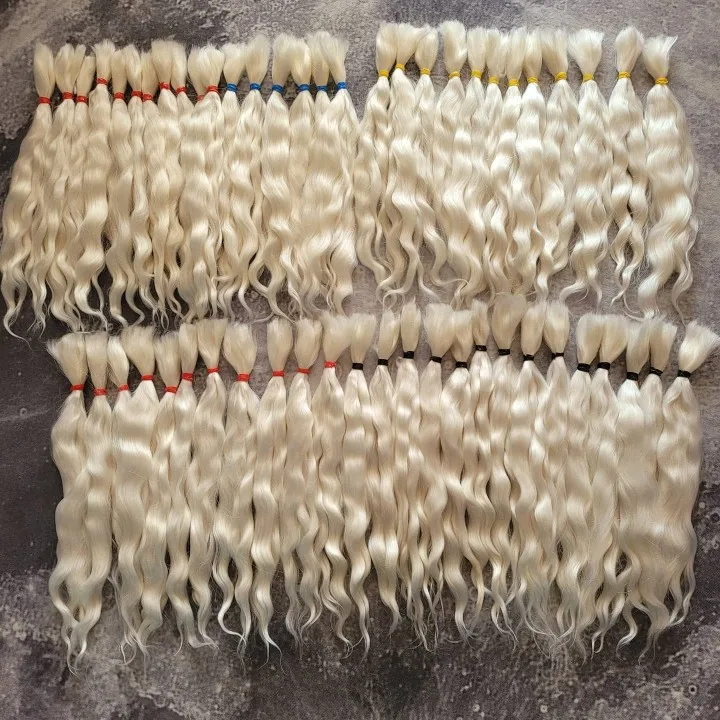 100g high grade Combed mohair pure white strange high doll raw hair raw for toy diy