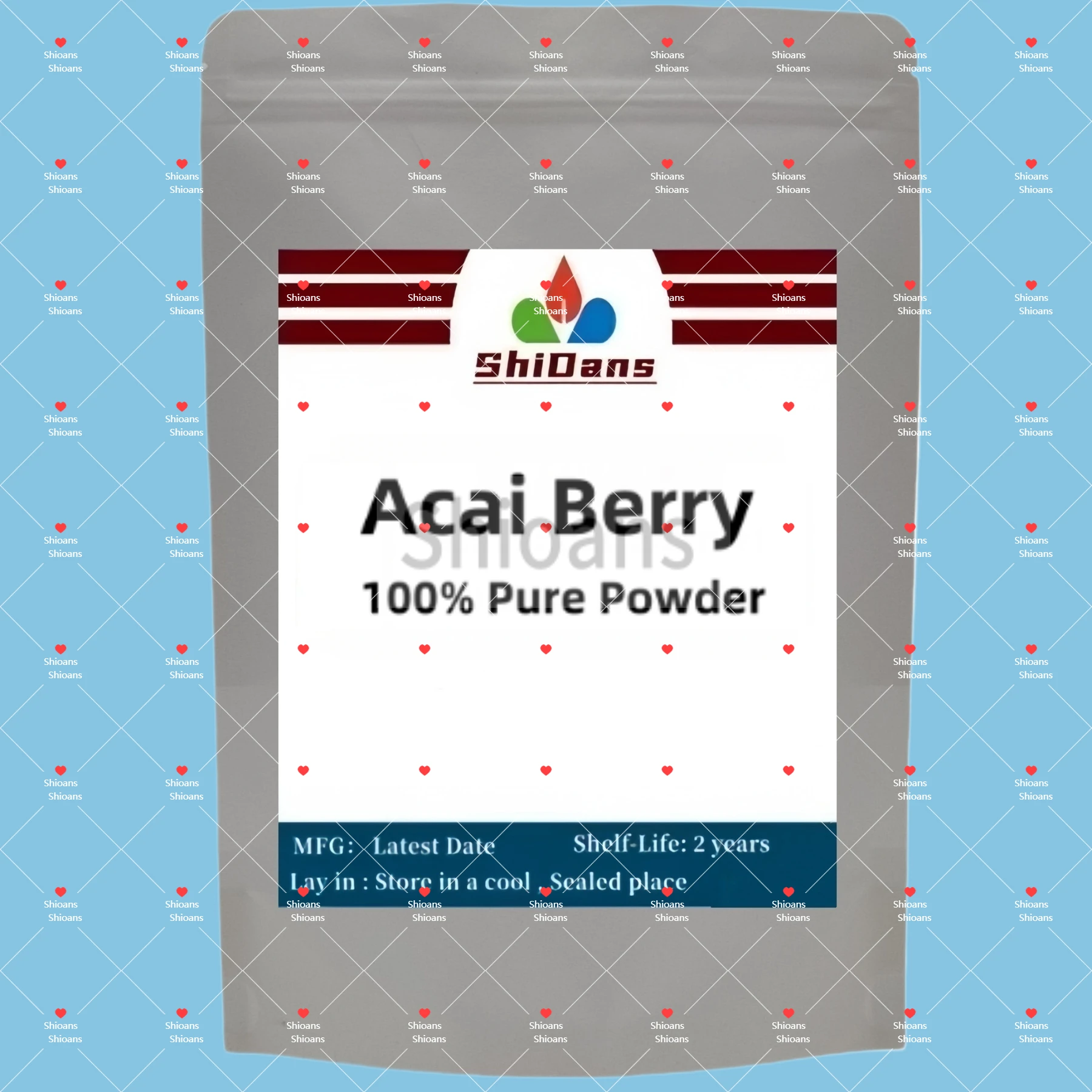 Venta directa de fábrica Subenvase personalizable para polvo de baya de Acai Acai Natural para blanquear la piel