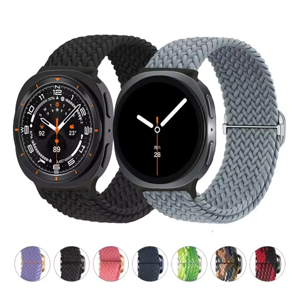 Nylon Bracelet  For Samsung Galaxy Watch 8 9 40mm 44mm Elastic band For Galaxy Watch 8 classic 46mm/Galaxy Ultra 2026 2025 Strap