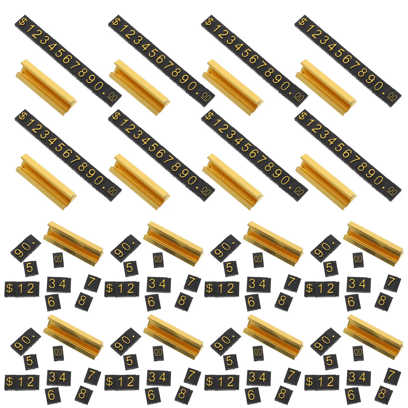 Фото 16 комплектов регулируемых гибких ценников-кубиков для демонстрации цен в ювелирных магазинах, на прилавках и в торговых точках