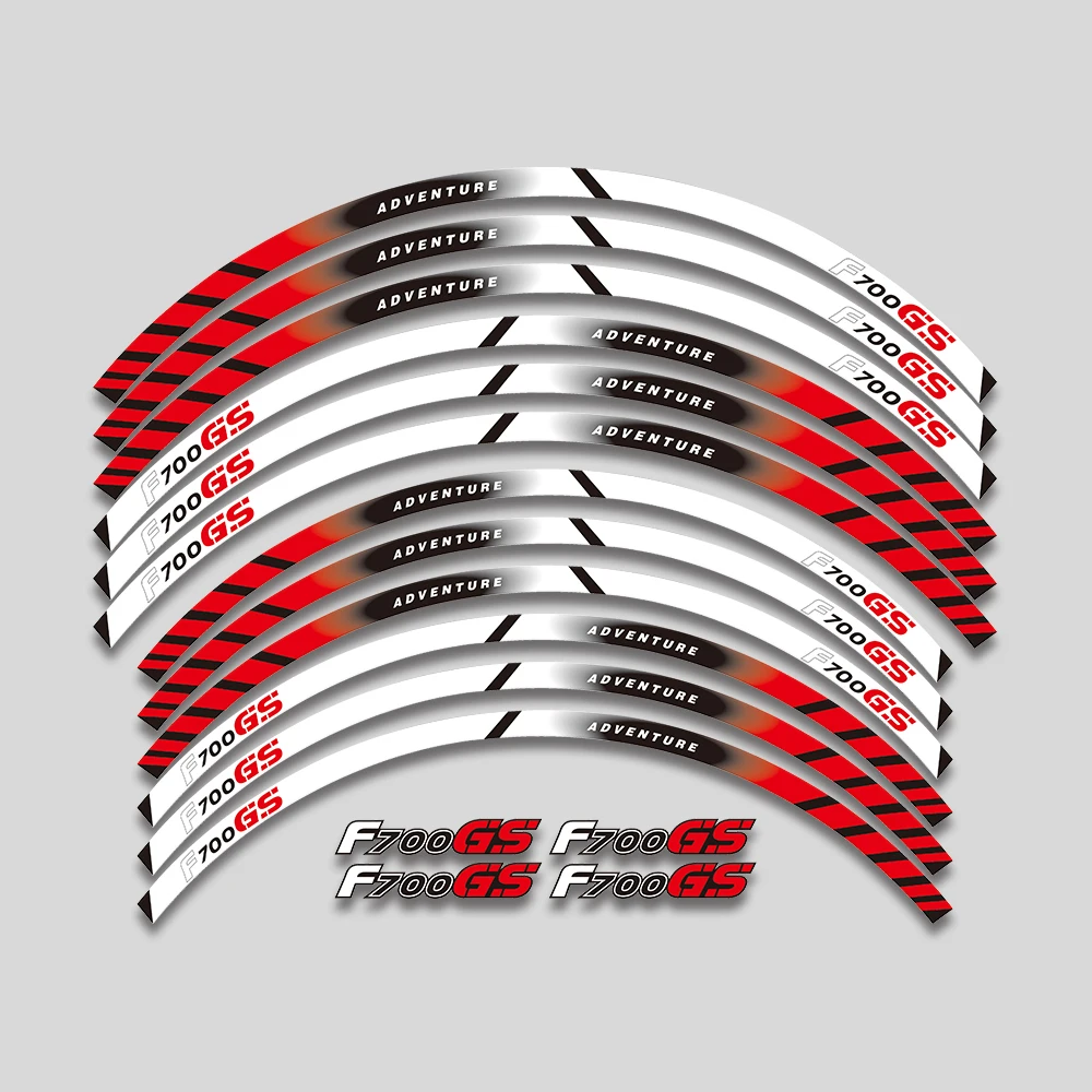 

For BMW F700GS F 700GS f700 gs 19''17'' Motorcycle Accessories Stickers Wheel Decals Decorative Rim Tire Reflective Stripe Set