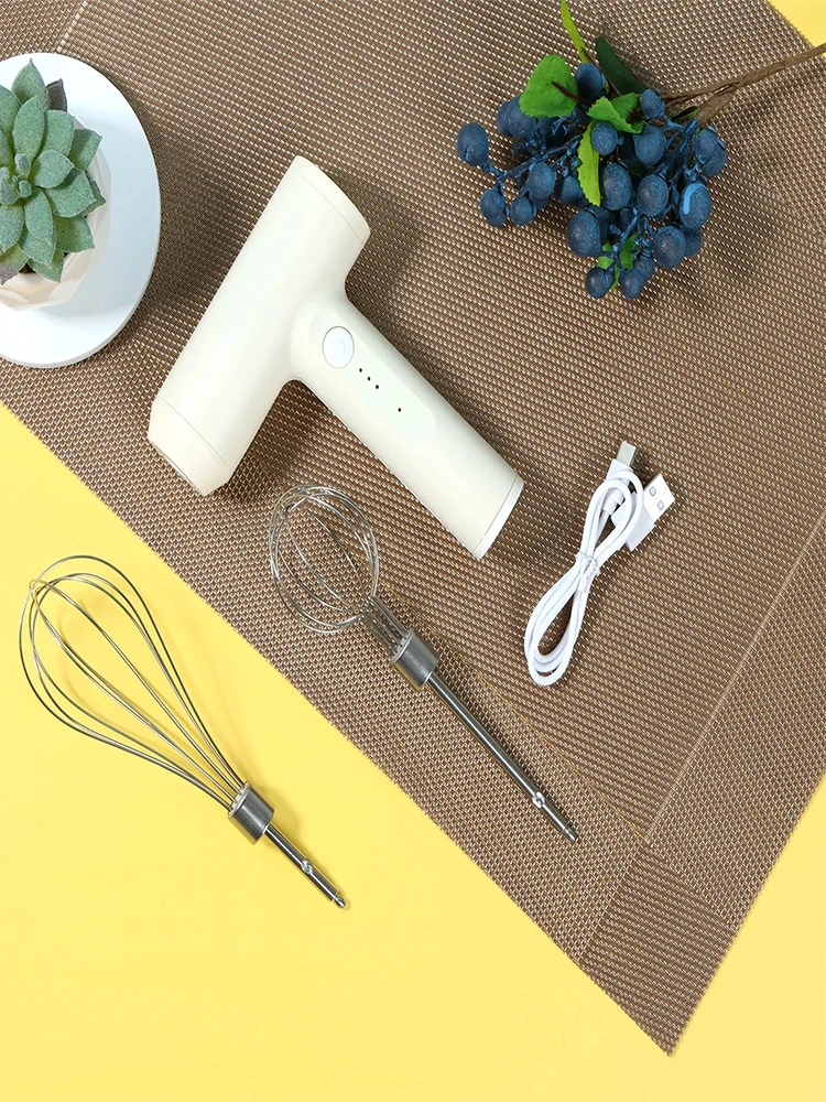 Modèle de chargement mélangeur à main électrique 3 vitesses fouet automatique sans fil pour pâte gâteau crème alimentaire cuisson outils de cuisine batteur à oeufs