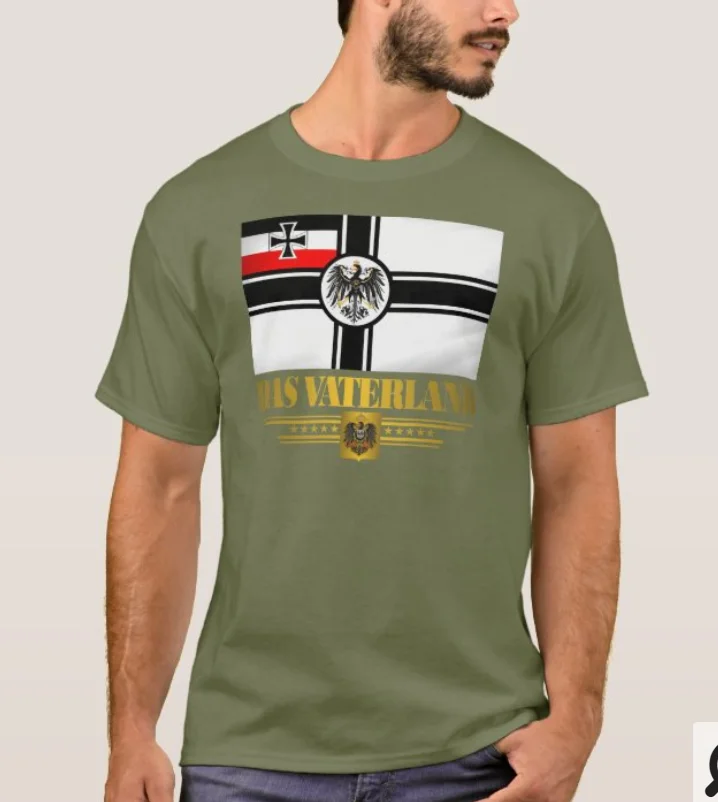 Das Vaterland. German Imperial Flag T-Shirt. Summer Cotton Short Sleeve O-Neck Mens T Shirt New S-3XL