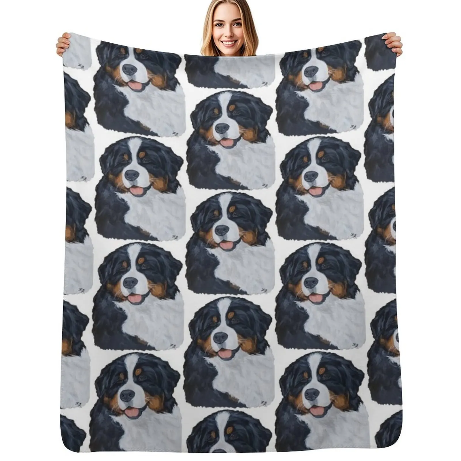 

Lavish Bernese Mountain Dog Portrait Throw Blanket For Baby Polar Extra Large Throw Stuffeds Blankets