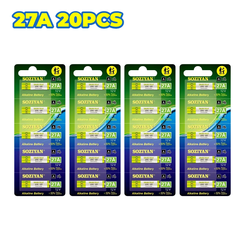 Krachtige 12V 23A en 27A alkalische batterij, duurzaam voor afstandsbedieningen, auto-apparaten, zaklampen, speelgoed, thuis El