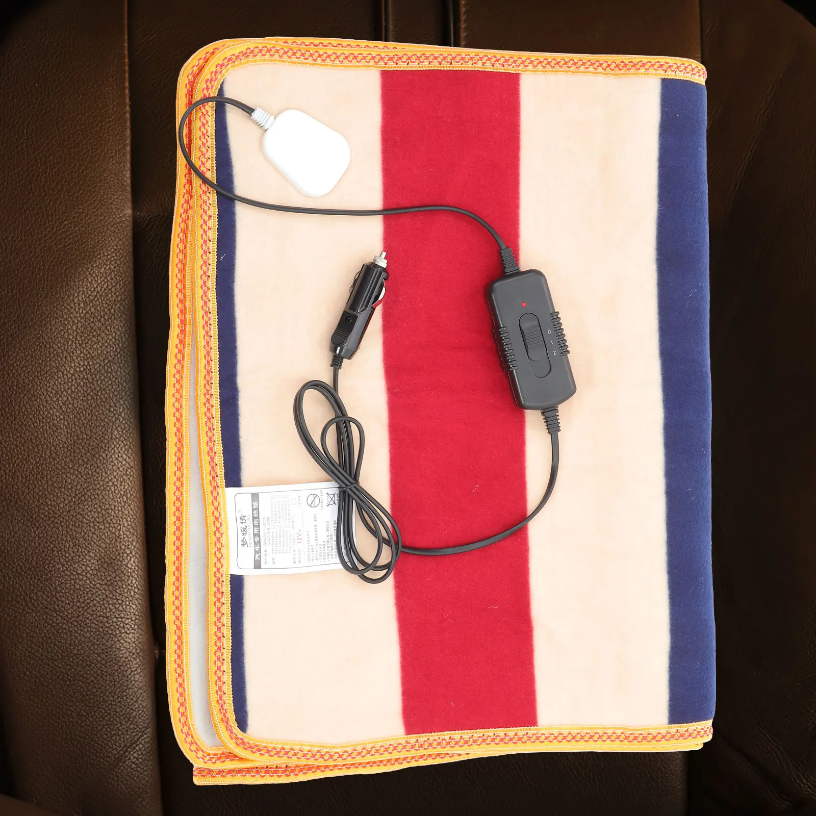 

12V Car Electric Heated Blanket Fast Heating Travel Throw Blanket for Auto Trunk Safe Warm Winter