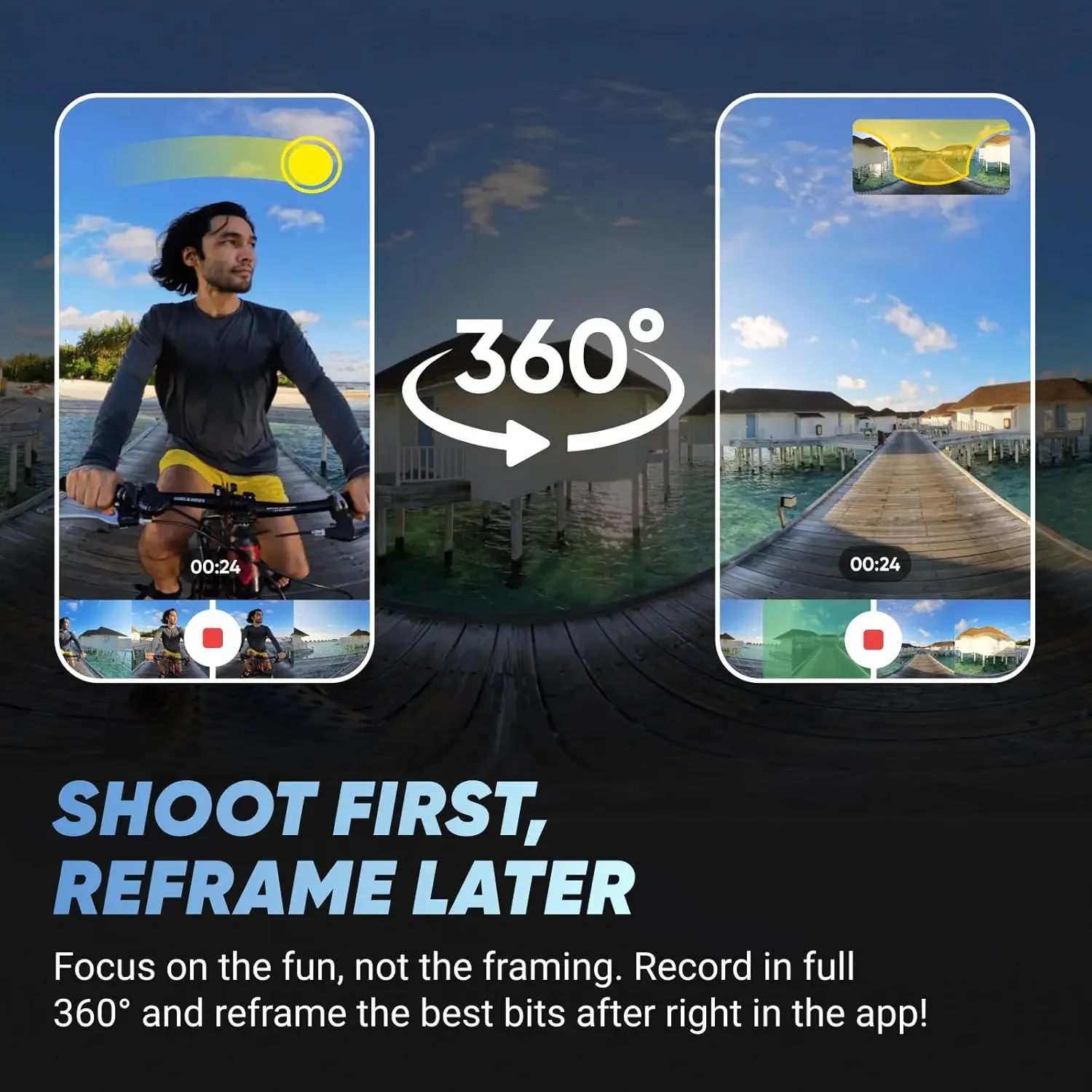 

X4 Get-Set Bundle - 8K Waterproof 360 Action Camera, 4K Wide-Angle Video, Invisible Selfie Stick,