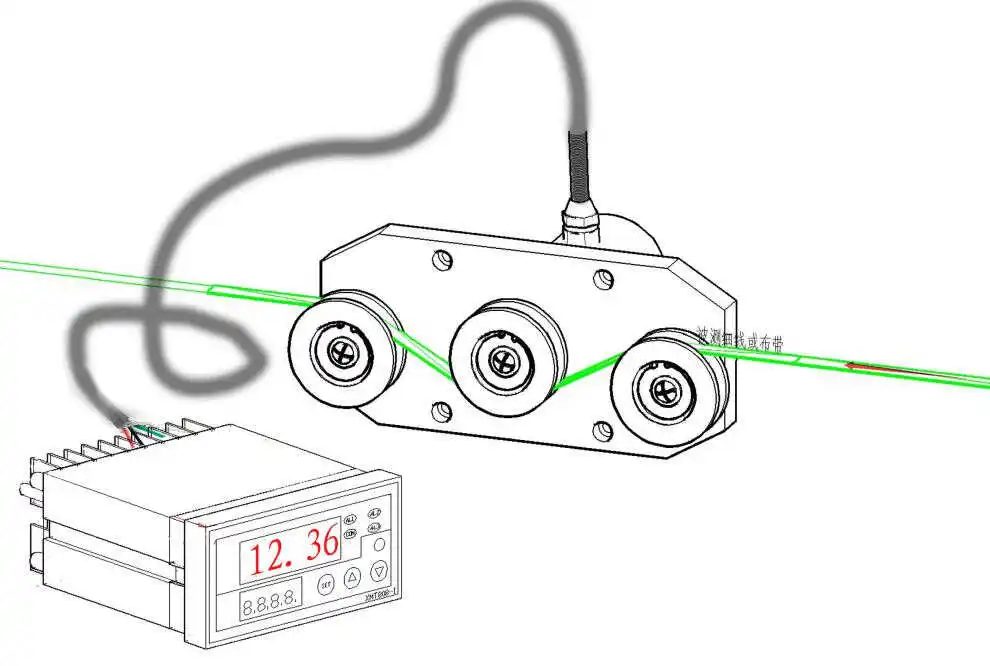Imagem -04 - Sensor de Tensão do Sensor de Tensão de Três Polia para a Linha Fina do Fio Jzhl-t1