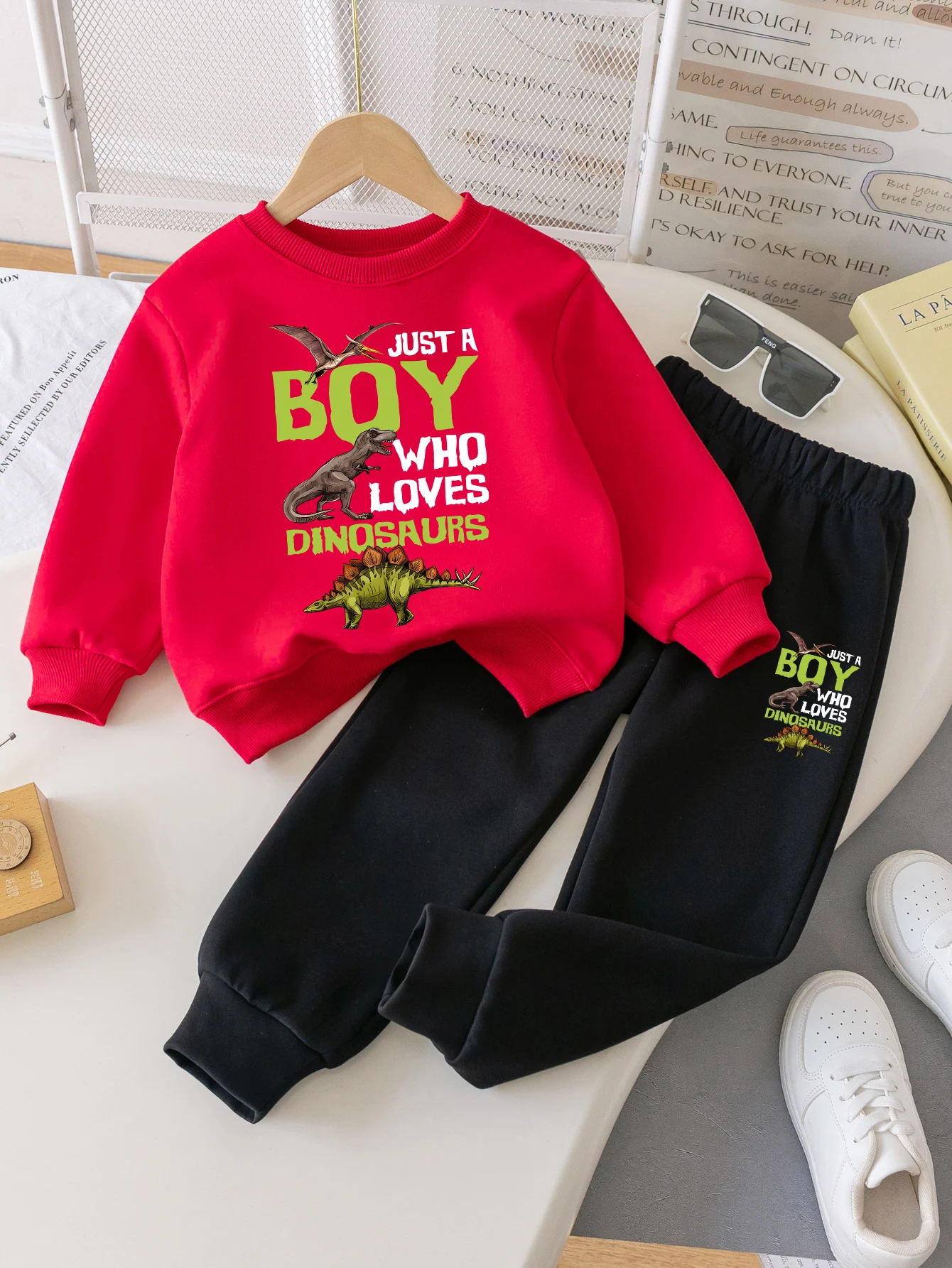 

Boys' Fashion Set, Flower Grey Hoodie and Pants, Two Piece Set, Autumn Comfortable Trendy Boys' Clothing, 2pcs