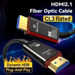 Long 8K HDMI 2.1 Cable [in-Wall CL3 Rated, 48Gbps, Performance Cord] 8K60Hz 4K120HzCompatible for PS5/4, SoundBar, AVR, UHD TV