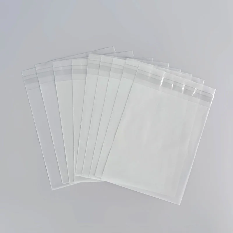 100pcs CPE Plastic Pouches Frosted Semi-transparent Small Bags DIY Handmade Earring Necklace Bracelet Jewelry Packaging Storage