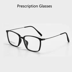Ultra Light Titanium TR90 Transparent Eyewear New Fashion Square Spectacle Myopia Custom Optical Prescription Glasses Man Woman