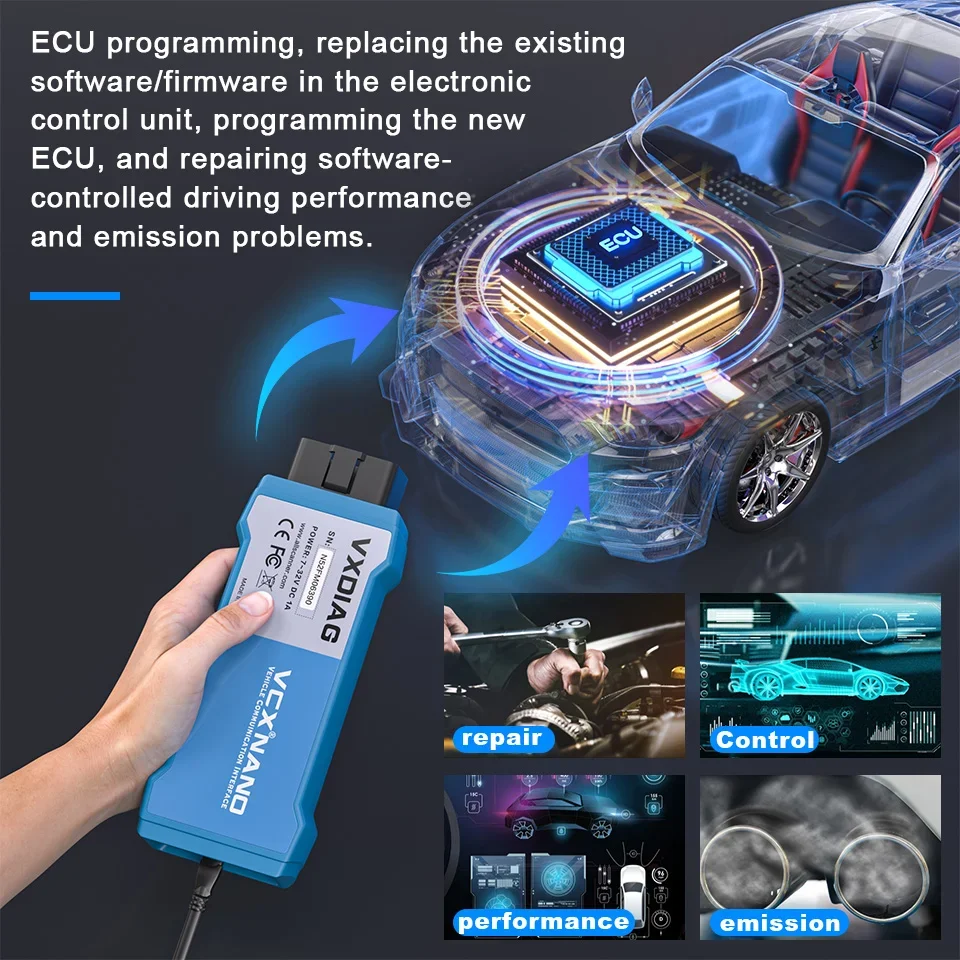 VXDIAG VCX NANO for Toyota TIS for Lexus VCI J2534 ECU Programming Coding Car Diagnostic Tool NX400 OBD2 Scanner Code Reader view 2