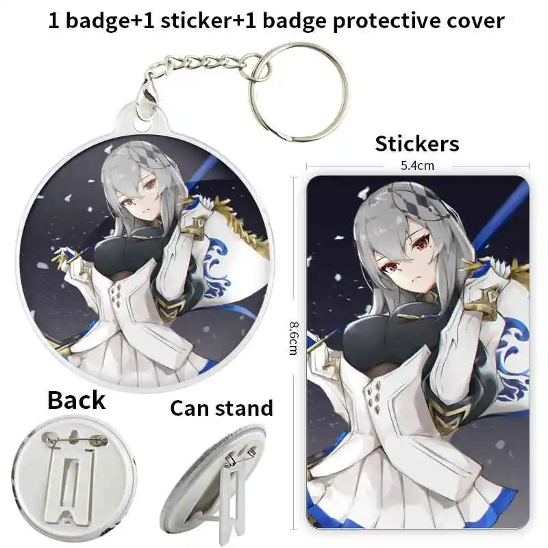 Sitois AzurLane  Game Anime Character Badge Brooch anchor Peripherals Pin Peripheral Tinplate Pupil Commemorative 58mm 75mm