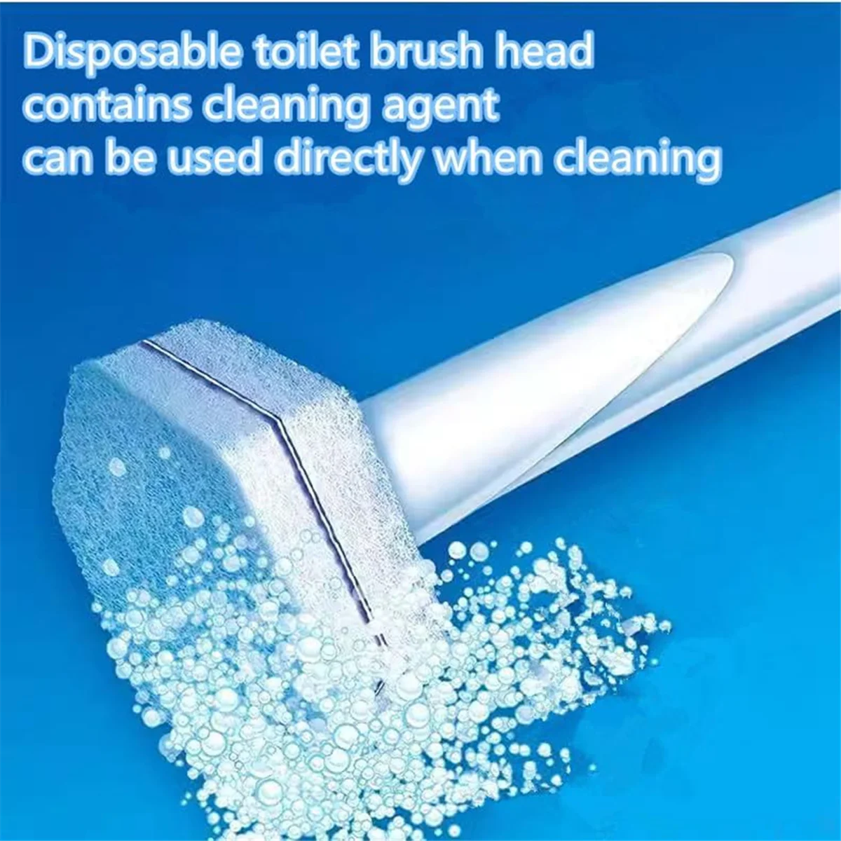 Y37A 80PCS Disposable Toilet Brush Double Layer Fibre Toilet Brush Refills Cleaning Wand Refills for Clorox