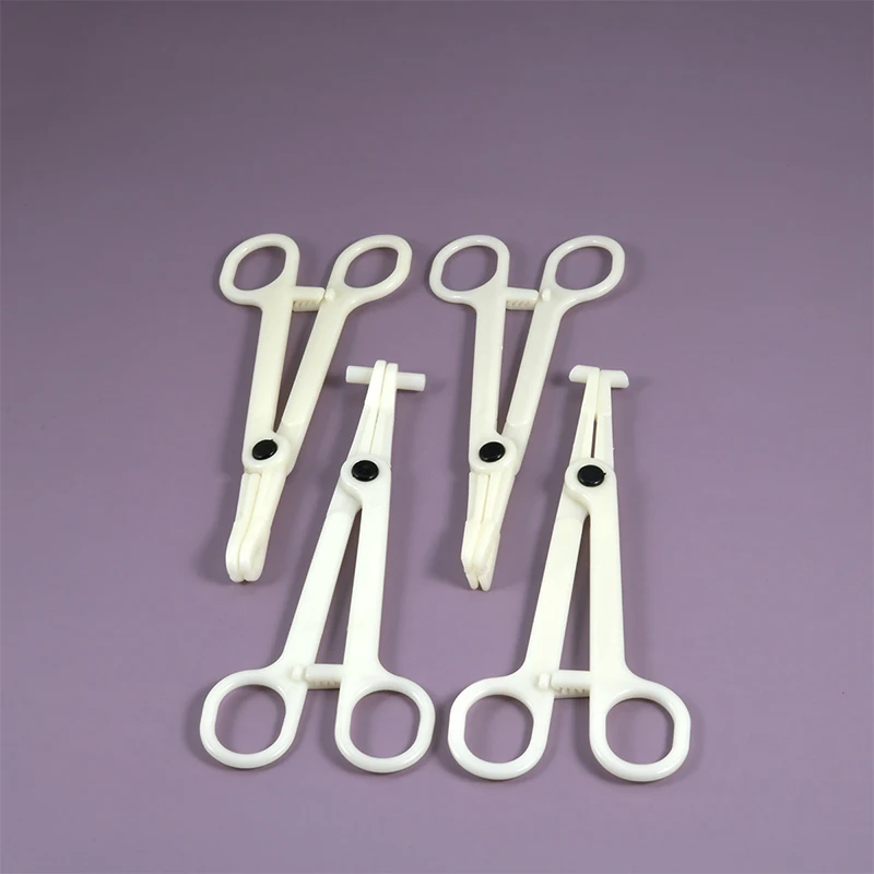 1PC Professional Acrylic Disposable Piercing Clamp Ear Lip Navel Nose Round Open Septum Piercing Tools Forceps Plier Clamp