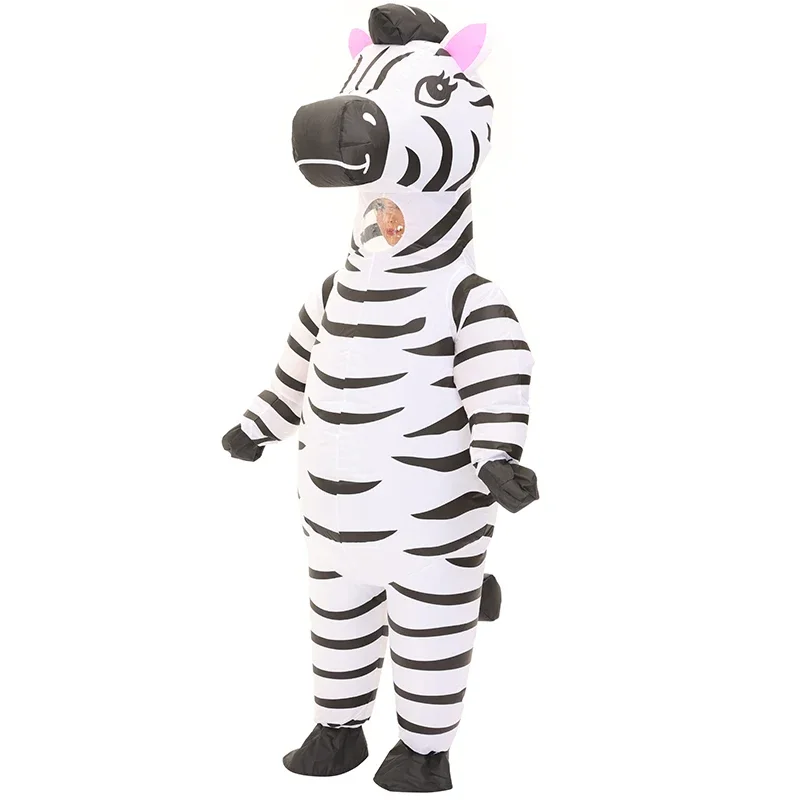 Traje inflável zebra para adultos, Carnaval Animal Cosplay, Anime Blow Up Suit, Roupas Festival Surpresa, Presentes para eventos, Tamanho