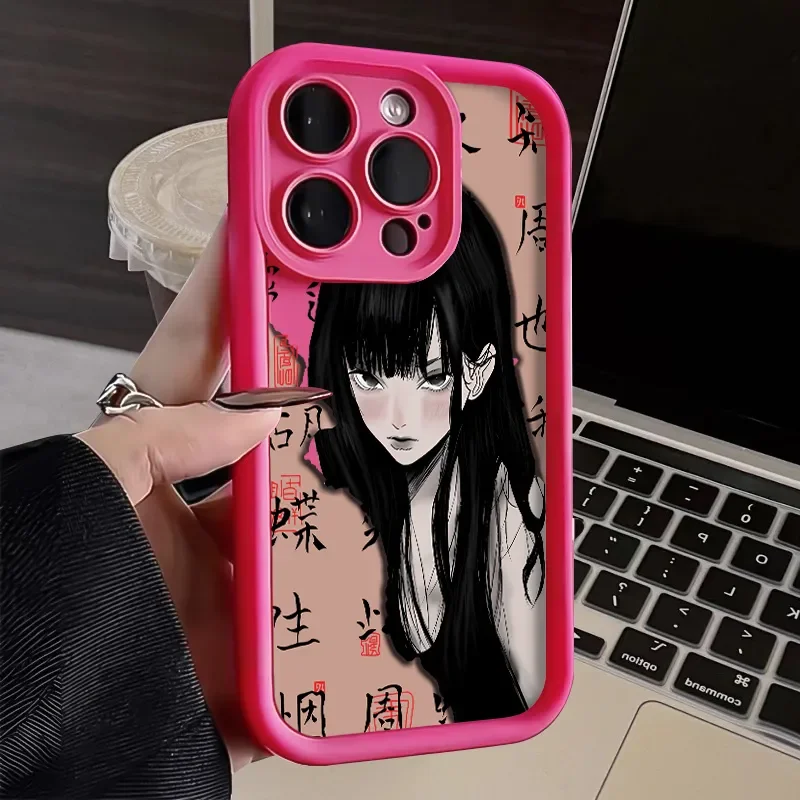 

Cute anime girl cartoon shockproof phone case for iphone 15 plus 14 pro max 11 13 12 back cover for iphone xr xs x 7 8plus shell