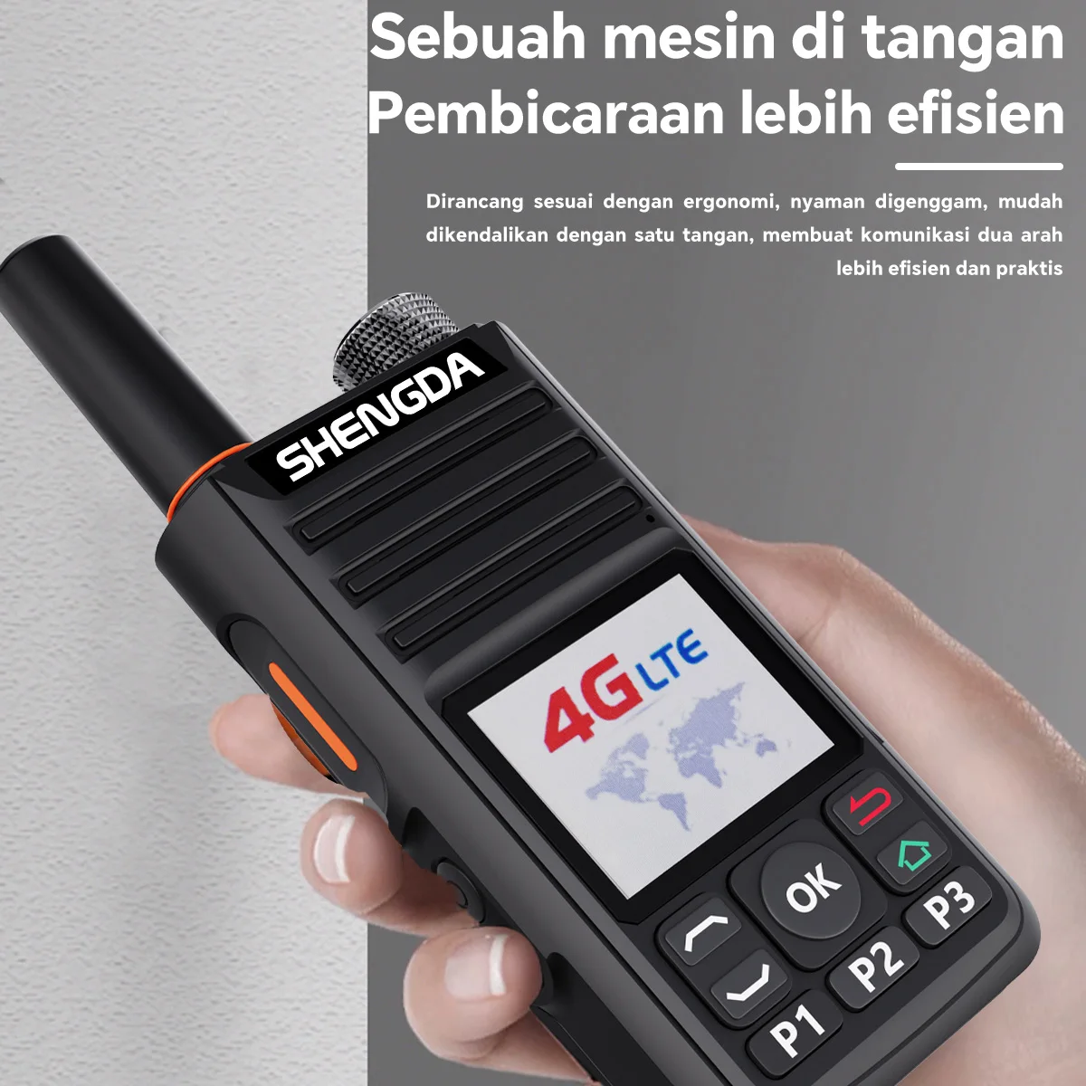 젤로 무전기 SD-B7 4G POC 5000KM 블루투스 GPS SOS LCD 디스플레이 무선 연결 방해 방지 고음질 출력