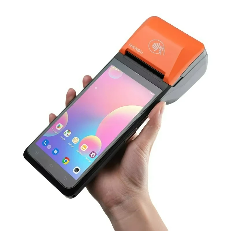 New Design OEM Color Handheld 58mm Thermal Printer NFC Wifi 4G Android 12 Pos Terminal