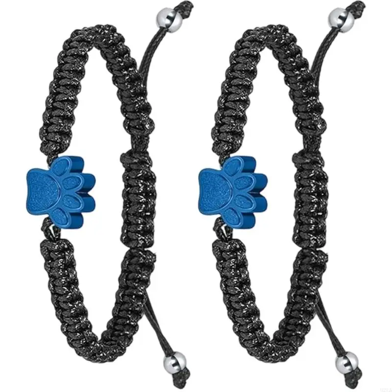 2026 New 2 Pieces Steel Pet Keepsakes Bracelet Set Openable Pet Hair Memorial Jewelry
