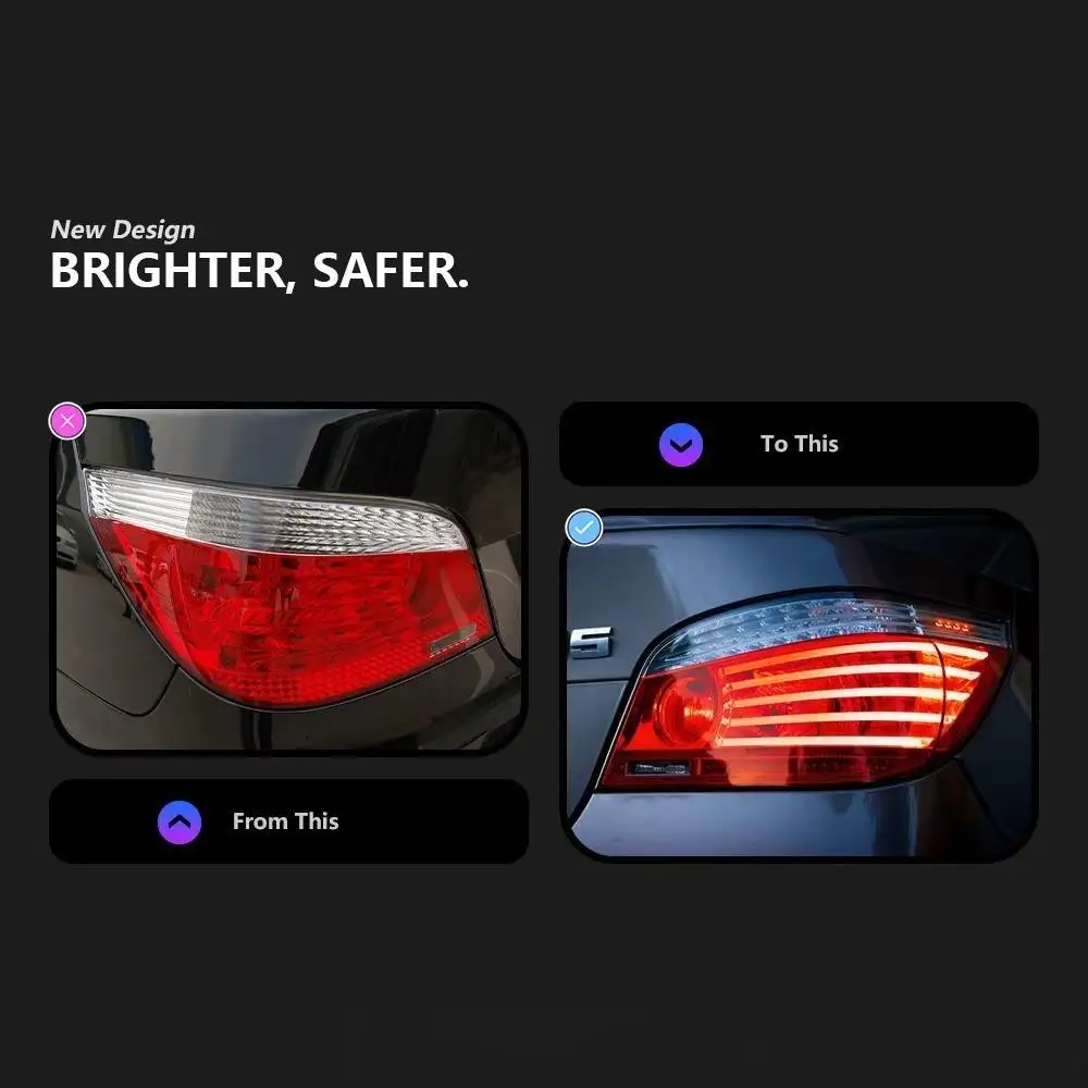 LED Tail Light For BMW 5 Series E60 520i 523i 525i 530i 2003–2010