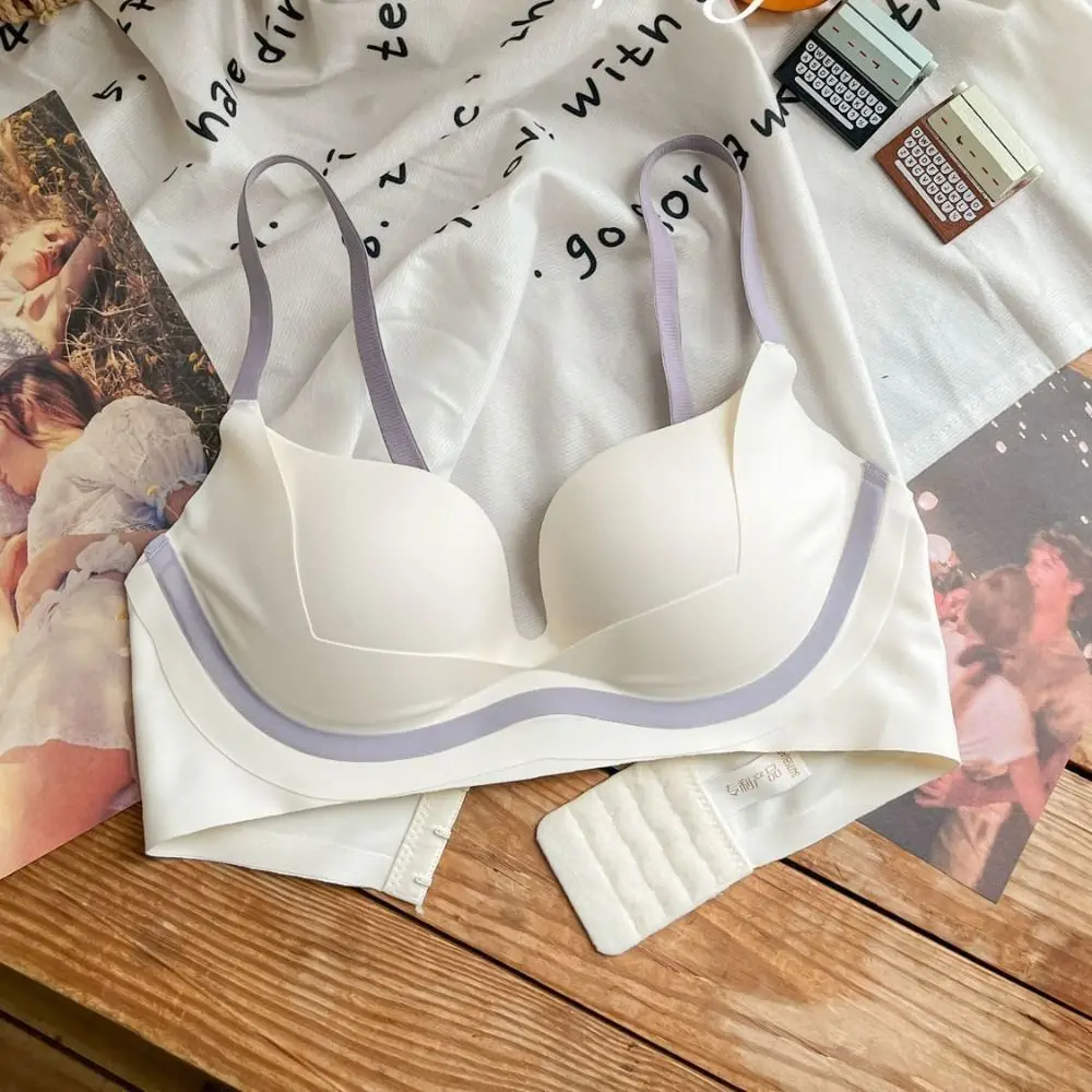 حمالة صدر لاسلكية عميقة على شكل حرف V مضادة للترهل حمالة صدر بدون خياطة للنساء ملابس داخلية مقاومة للصدمات ملابس داخلية للجري #3