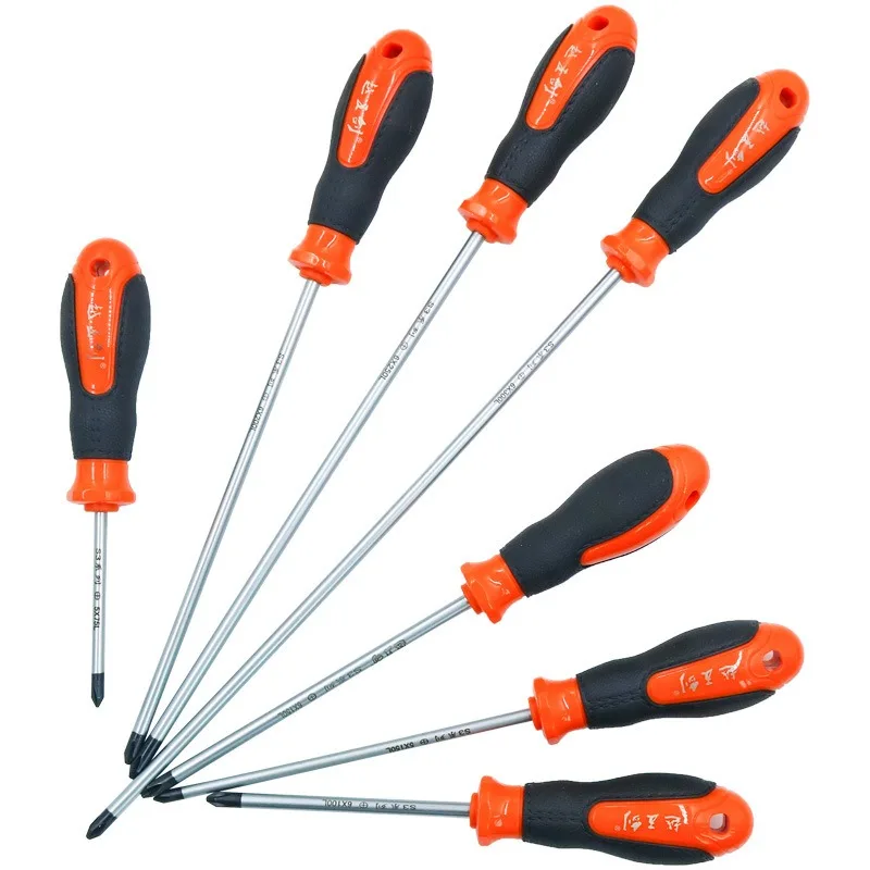 1/2pcs 12 Inch Extended Screwdriver Long Slotted Cross Screwdriver Magnetic Screwdriver With Rubber Handle Repairing Hand Tool