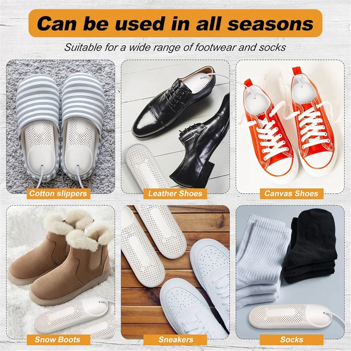 Boot Dryer Shoe Dryer Foot Dryer Portable Footwear Dryers Machine with 3 Timer Modes Fireproof Drying for Adults EU Plug