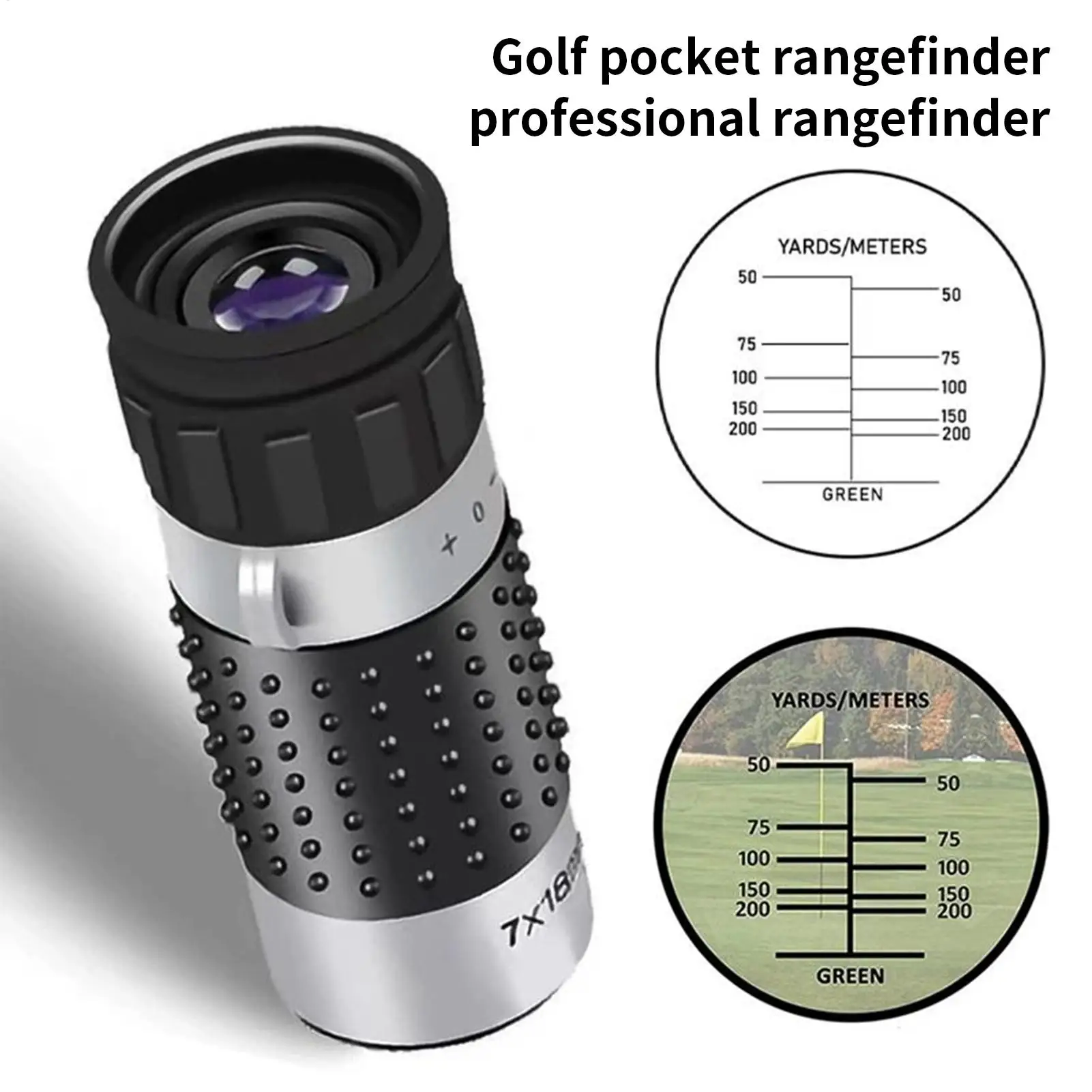 

Golf Distance Rangefinder 7X Magnification Rangefinder Golf Compact Multi-Purpose Optical Monocular For Hiking Concert Birdwatch