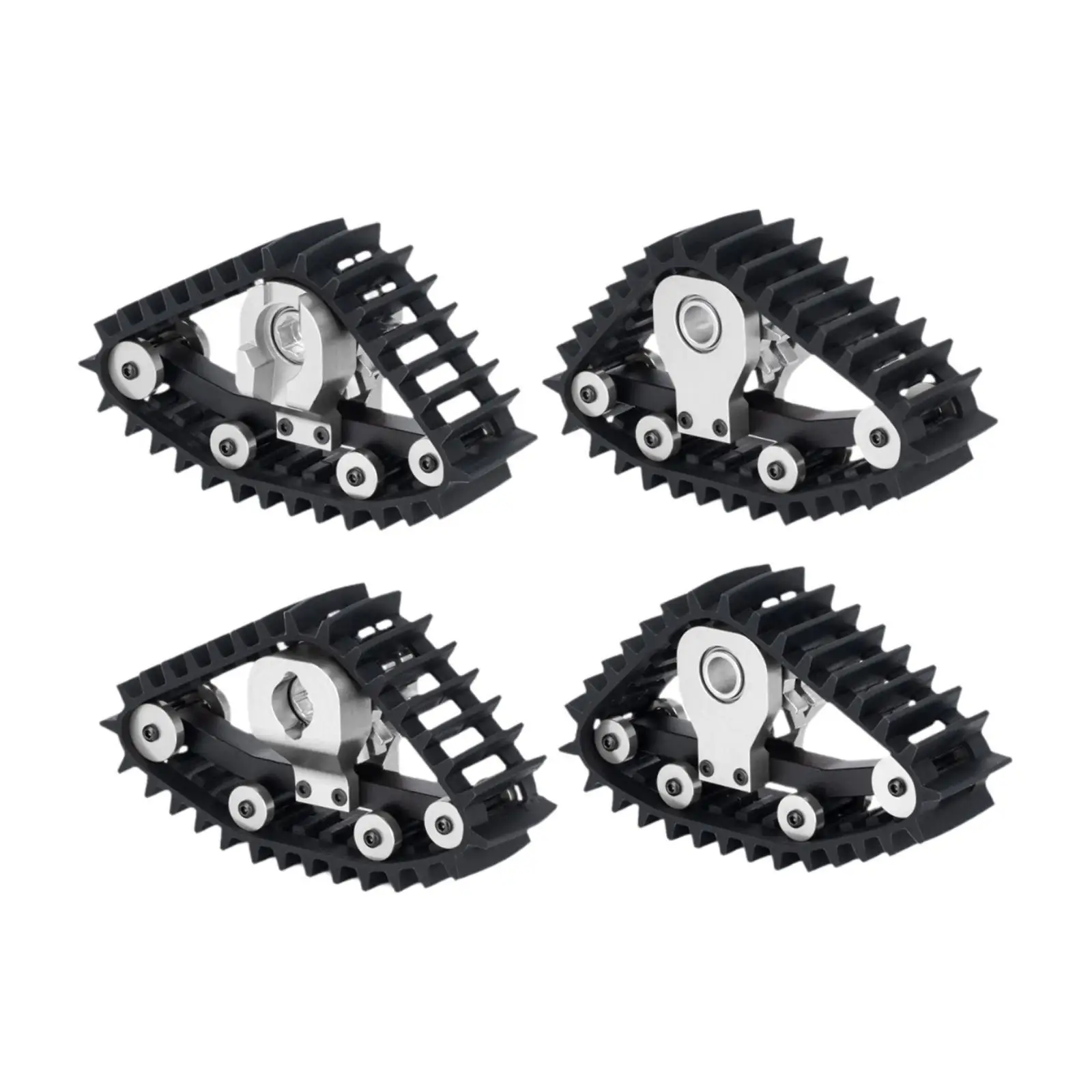 4 قطع عجلات المسار استبدال إطارات الثلج قسط محاكاة خفيفة الوزن ترقية الإطارات مجموعة لسيارة الزاحف RC 1/18 #1