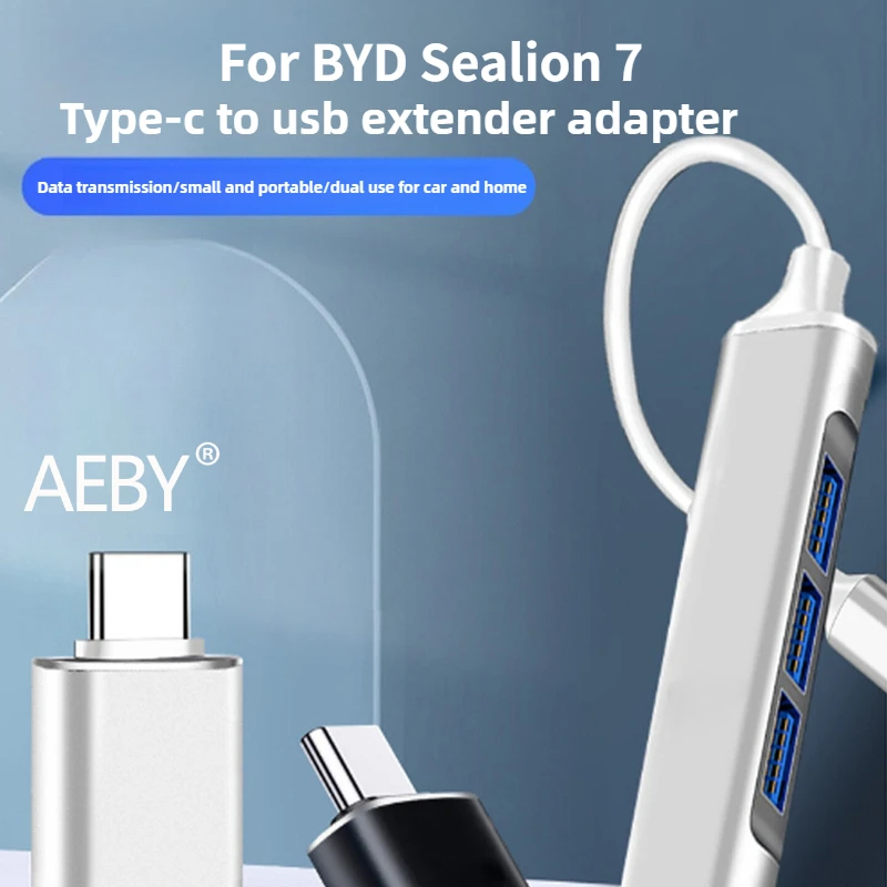 

AEBY For BYD Sealion 7 2024 Car Charger USB-C Fast Charging Adapter ,QC3.0 PD3.0 Type-C to interface USB converter