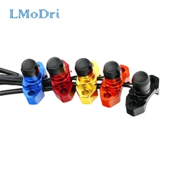 LMoDri CNC Aluminum Motorcycle Switch Manual Return Button Handlebar Mount Headlamp Lights Switches 22mm